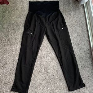 Black Maternity Figs Scrub Bottoms